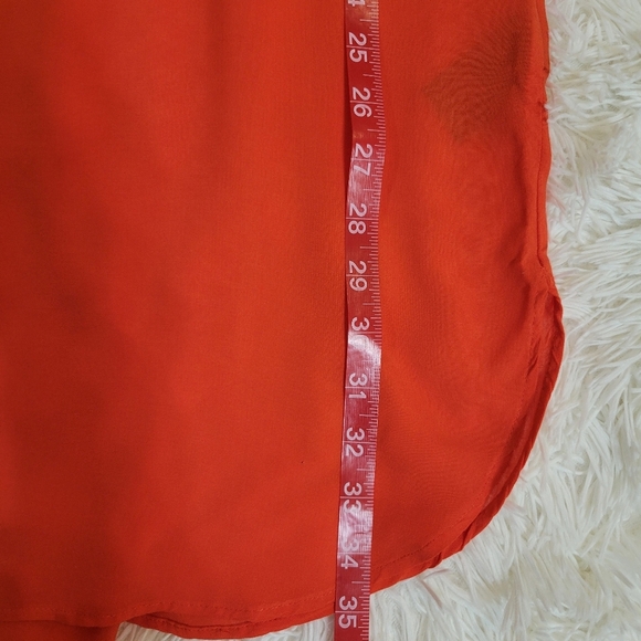H & M Women Orange Red Shirt Dress Size 2 Relax Summer Spring Casual Cute Fall - Picture 6 of 8